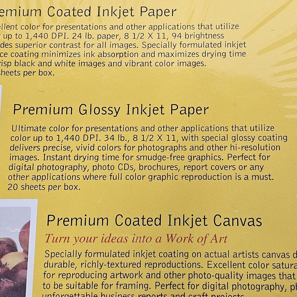 Officemax Premium Glossy Inkjet Photo Paper 75 Sheets 8.5x11" 9 Mil Professional - Picture 8 of 12
